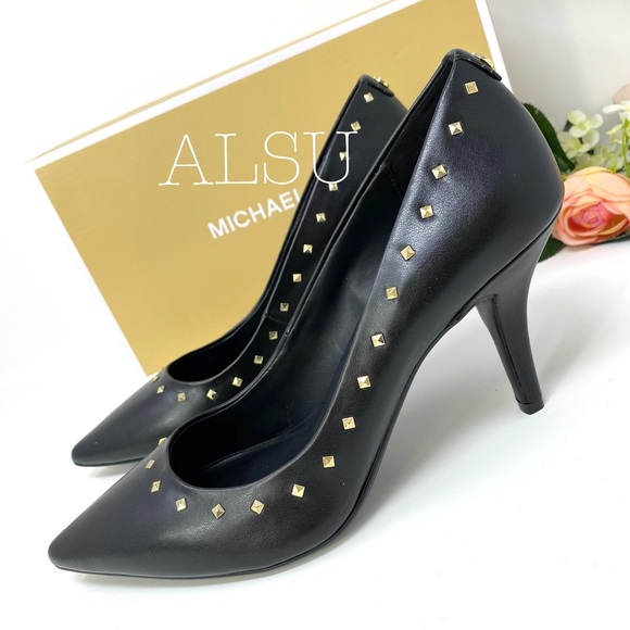 Michael Kors Flex MID Pump Nappa PU Leather Black - Picture 6 of 8